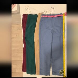 Zara green PANTS WITH A HIGH WAIST